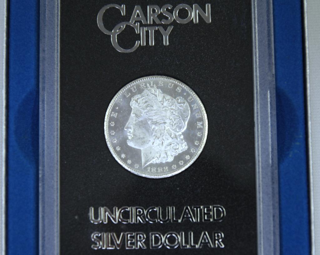 1882CC Uncirculated Silver Dollar in GSA Case