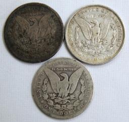 1890O, 1891, 1901O Morgan Dollars
