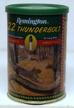 Season's Greetings Remington 22 Thunderbolt Unopened Can of 375 .22 LR Cartridges
