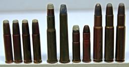 Mixed .32 Cal. Rifle Collector Cartridges - 2 WRACo. .32 Winchester S.L.R., 2 Rem UMC .32 Win.