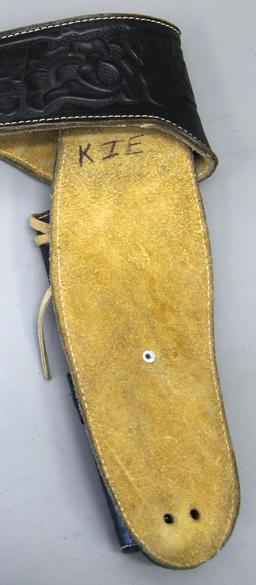 Old Tooled Leather Holster and Cartridge Belt
