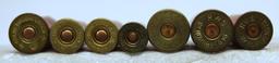 4 Fiocchi Collectible Paper Shotshells w/Dogs - 14 Ga. Loaded, 2 24 Ga. Loaded, Empty Primed 32 Ga.