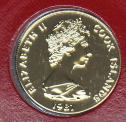 Cook Islands $50 Gold Coin .0634 oz. Gold