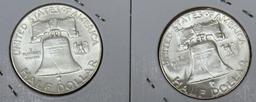 1948 and 1960 Franklin Half Dollars