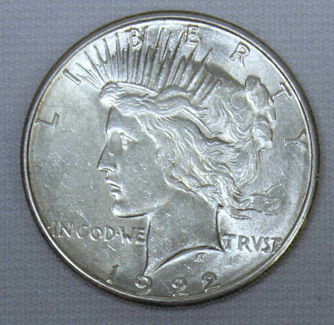 1922 S Peace Dollar