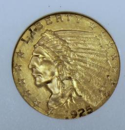 1925 D $2.50 Indian Gold Coin