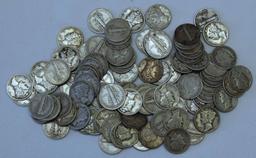 106 90% Silver Mercury and Older Dimes