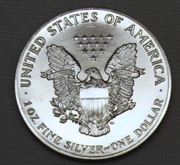 1990 Silver Eagle .999 Silver Bullion