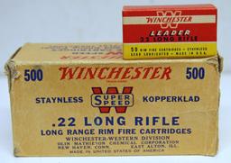 Full Brick Winchester Ammunition Super Speed .22 LR Cartridges, Damage to End Flaps on Brick Box