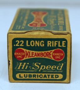 Full Vintage Remington Ammunition Dog Bone Box .22 LR Cartridges