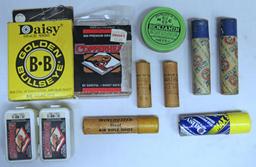 Mixed Lot Vintage Pellets and BB's and BB Tubes, Some Full and Some Partial