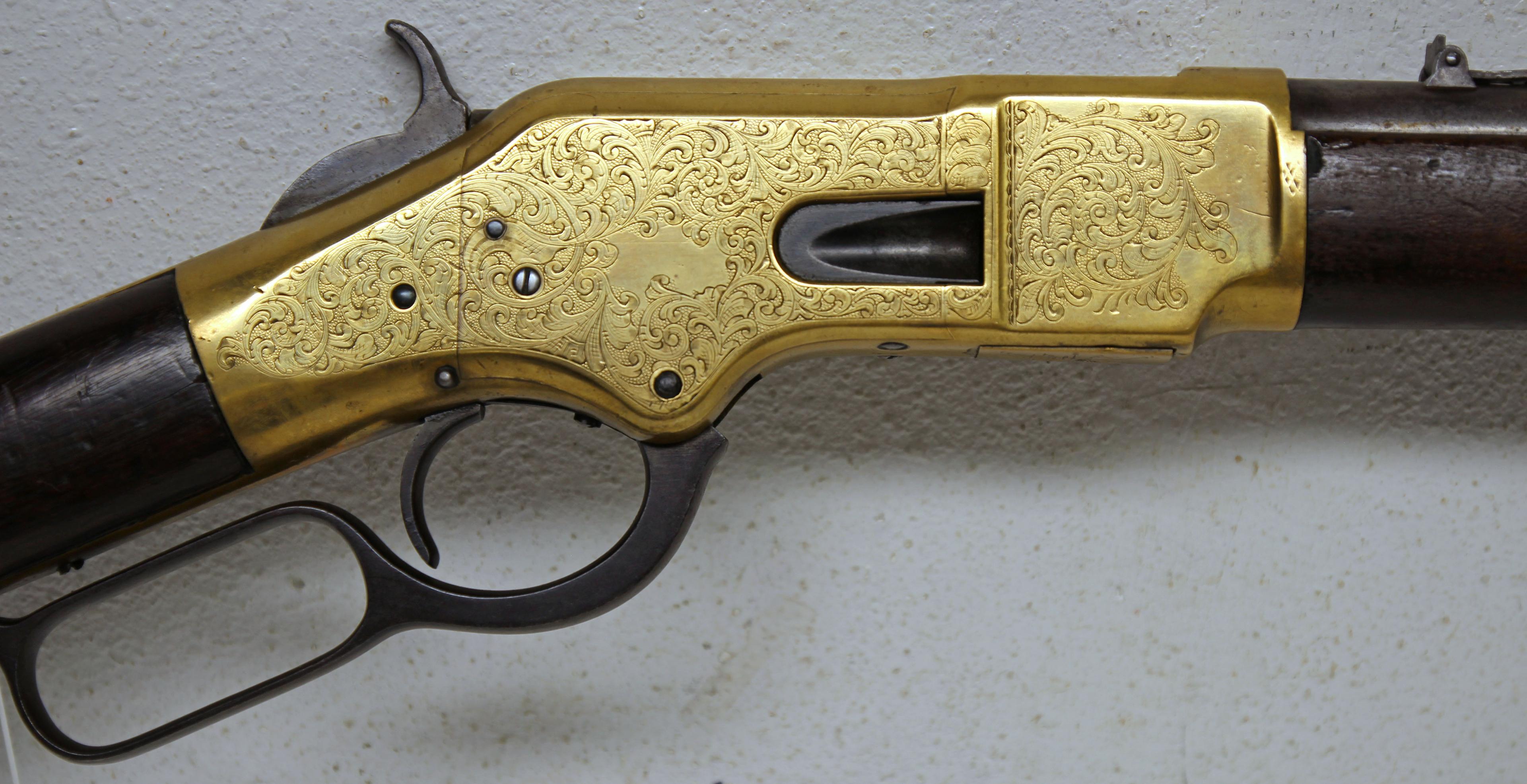 Engraved Winchester Model 1866 Saddle Ring Carbine .44 Cal. Lever Action Rifle Believed to be