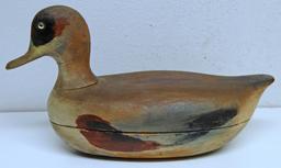 Old Wood Two Piece Duck Decoy, Neck has been broken