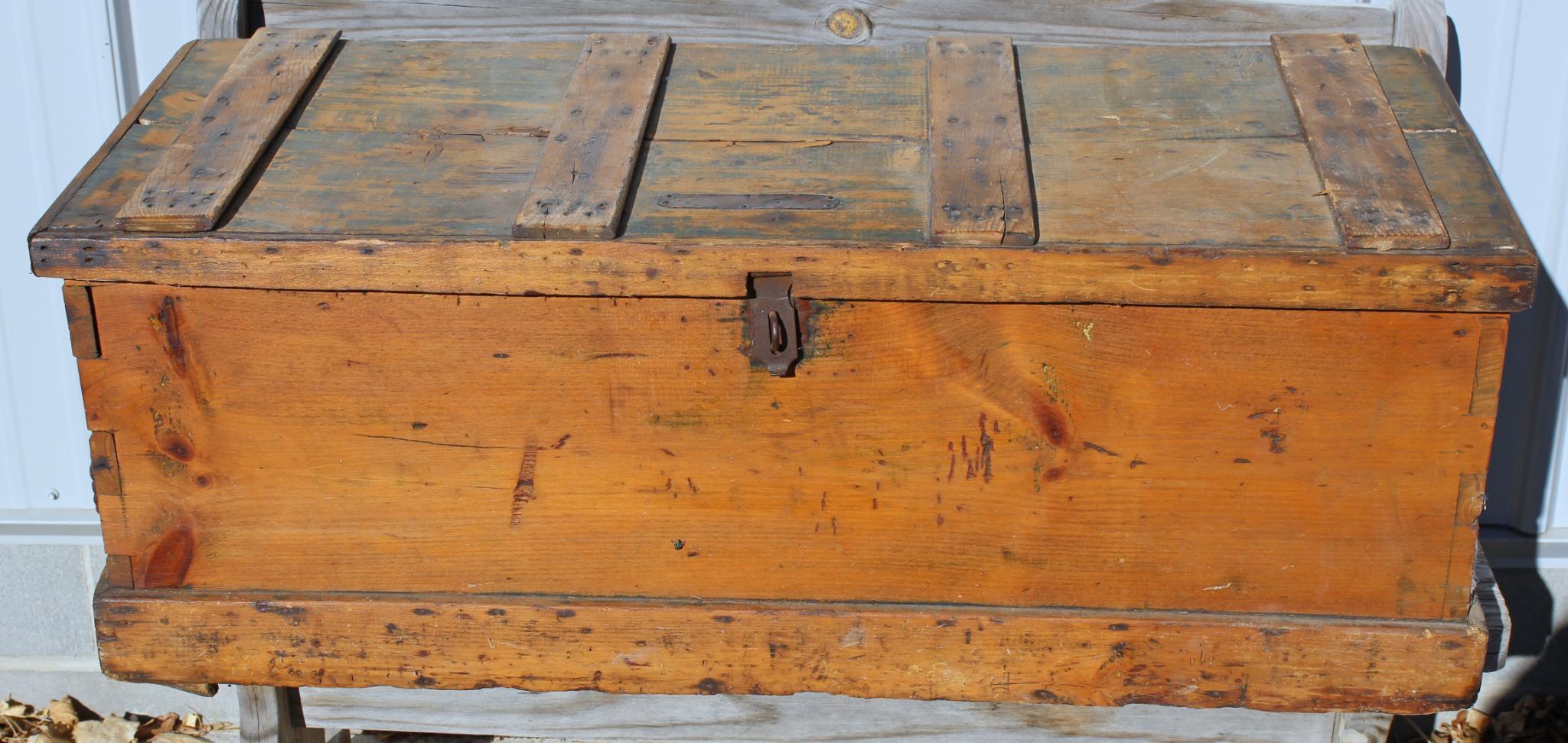 Vintage Tools Old Carpenter's Woodworking Tool Chest with Some Early Tools - LOCAL PICKUP ONLY---We