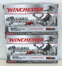 2 Full Boxes Winchester Deer Season XP .300 Win. Mag. 150 gr. Extreme Point Cartridges Ammunition...