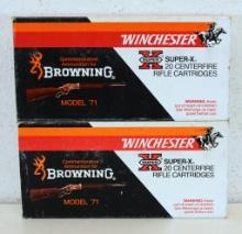 2 Full Boxes Winchester Commemorative for Browning Model "71 .348 Winchester 200 gr....SilverTip