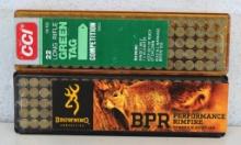 Full 100 Round Box CCI .22 LR Green Tag Competition and Full 100 Rd. Box Browning BPR Performance