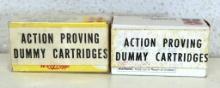 2 Full Vintage Boxes Western Action Proving Dummy Cartridges Ammunition - 1 .22 LR, 1 .22 Short...
