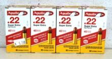 4 Full Boxes Aguila .22 LR Super Extra High Velocity 40 gr. Cartridges Ammunition...