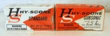 Full Vintage Box Hy-Score .22 LR Standard Velocity and Full Box Hy-Score Subsonic .22 CB Caps