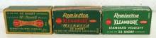 3 Different Full Vintage Boxes Remington .22 Short Cartridges Ammunition - Hi-Speed, Standard