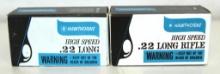 2 Full Vintage Boxes Montgomery Ward Hawthorne Cartridges Ammunition - .22 LR, .22 Long...