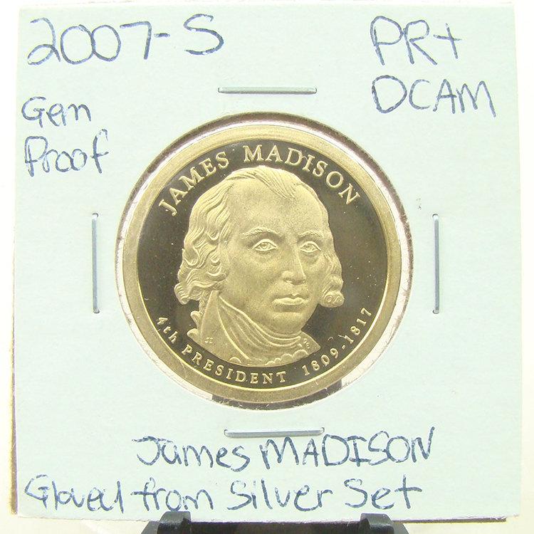 Gem Proof 2007-S James Madison Dollar