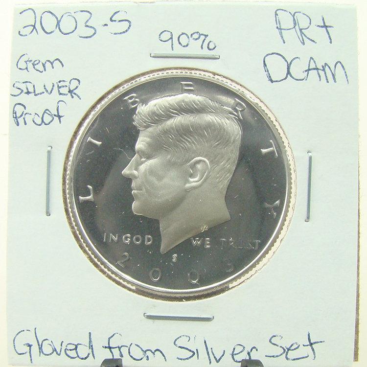 90% Silver Gem Proof 2003-S Kennedy Half Dollar