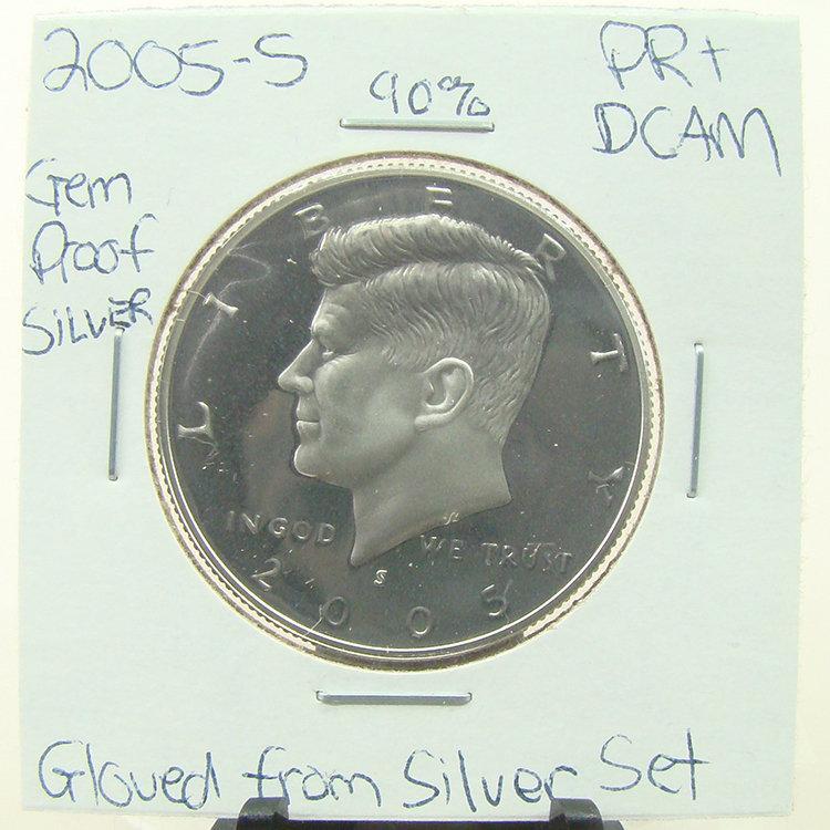 90% Silver Gem Proof 2005-S Kennedy Half Dollar