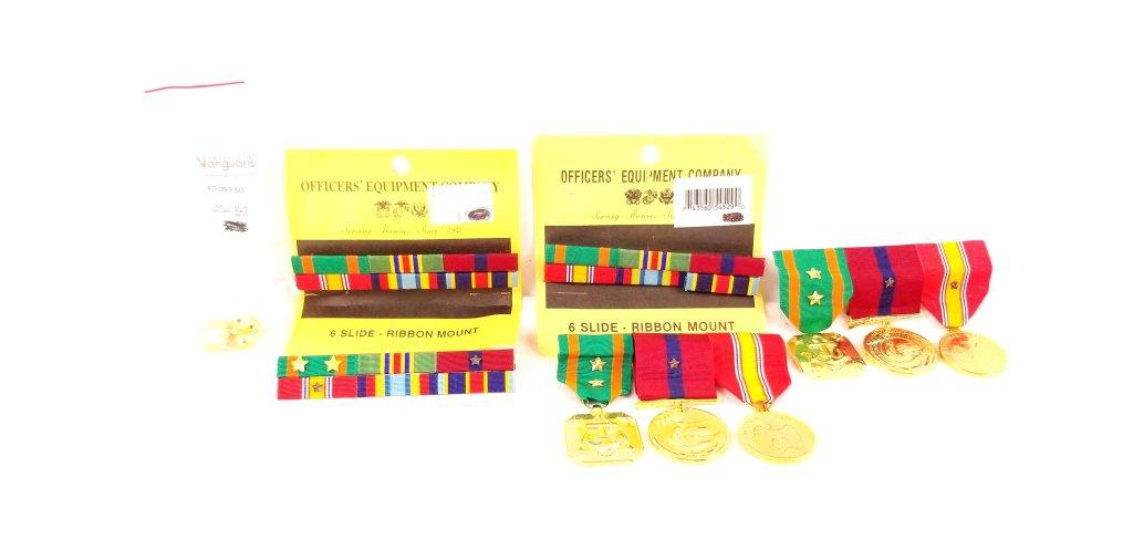 Lot Of Misc Military Officer Service Ribbons &meda