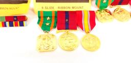 Lot Of Misc Military Officer Service Ribbons &meda