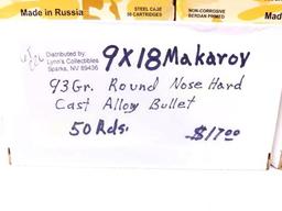 281 Rounds Of 9mm Makarov 95 Gr Fmj Ammo