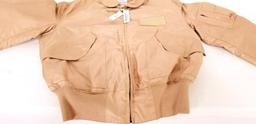 Authentic Military Tan Flight Jacket New Sz 42-44