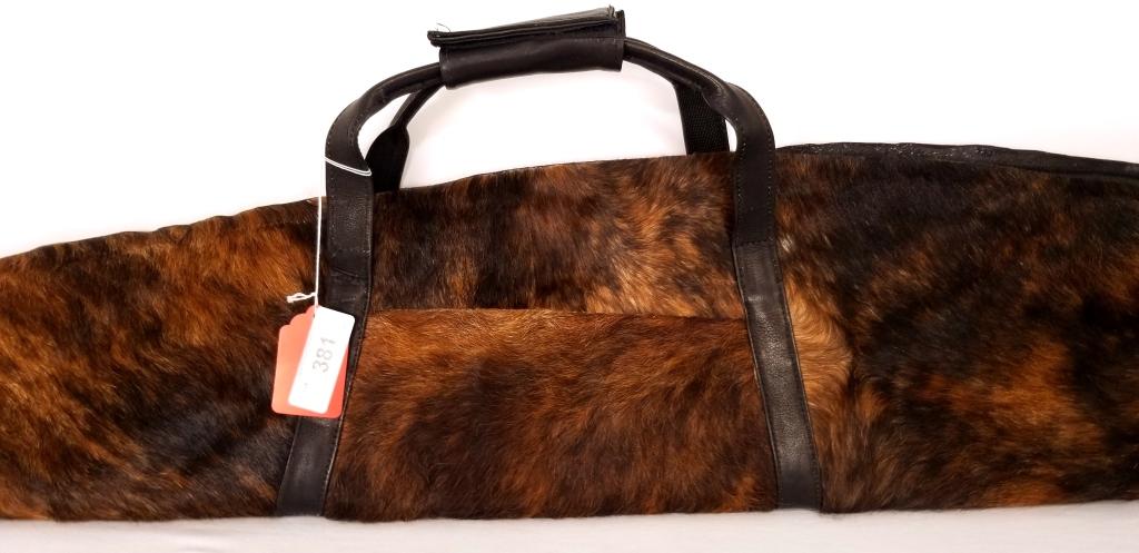 Cowhide Rifle Case - Black/brown