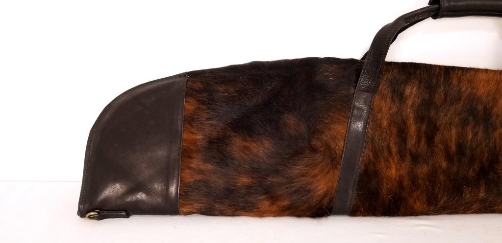 Cowhide Rifle Case - Black/brown