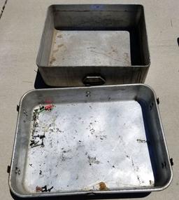 Lot Of 2 Commercial Roasting Pans