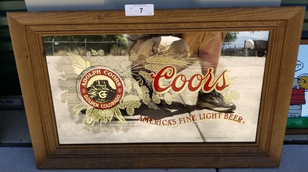 Framed "coors" Mirror