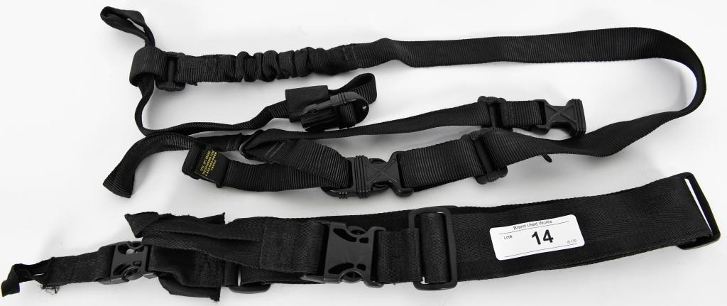 Lot of 2 Black Tactical Slings 3pt & Israeli