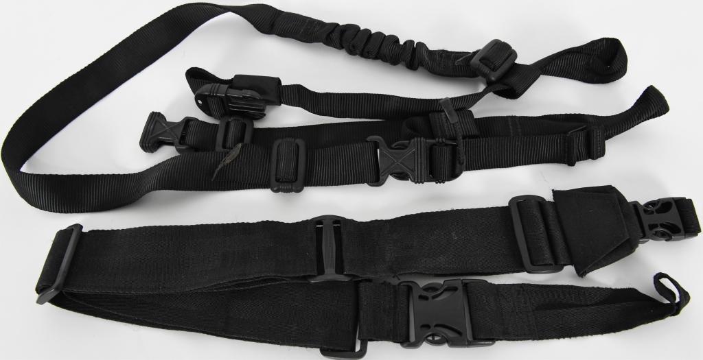 Lot of 2 Black Tactical Slings 3pt & Israeli