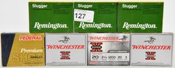 34 RDS OF 20 GA SLUGGERS & BUCK SHOTSHELLS