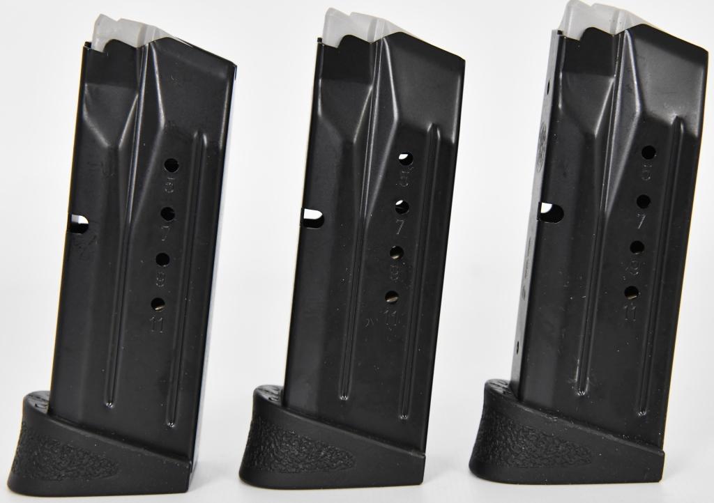 3- Smith & Wesson M&P 9mm comp magazines 12 Rd