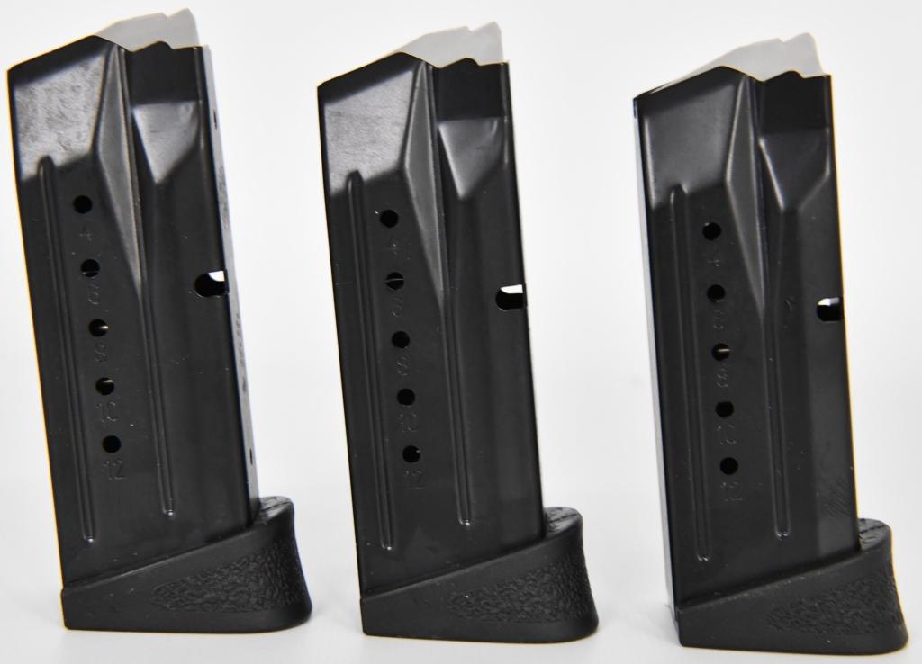 3- Smith & Wesson M&P 9mm comp magazines 12 Rd