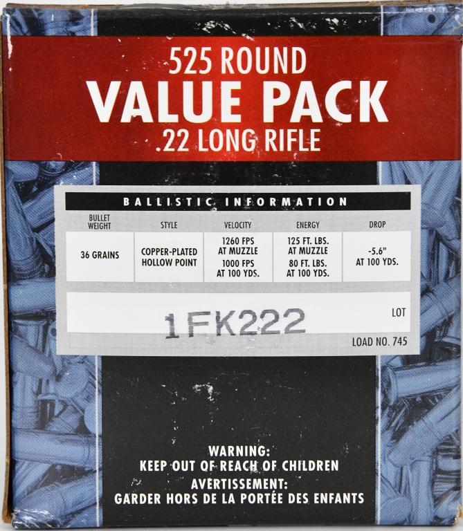 525 RDS OF FEDERAL CHAMPION .22 LR BRICK