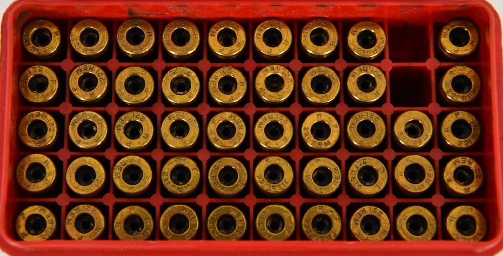 48 RDS OF .221 REM BRASS CARTRIDGES