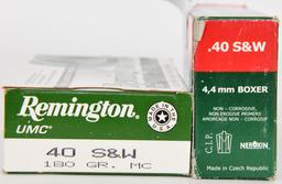 100 RDS OF .40 S&W REMINGTON & SELLIER & BELLOT