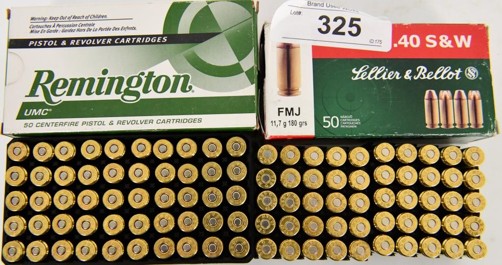 100 RDS OF .40 S&W REMINGTON & SELLIER & BELLOT