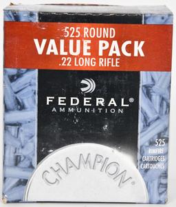 525 RDS OF FEDERAL .22 LR CHAMPION BRICK