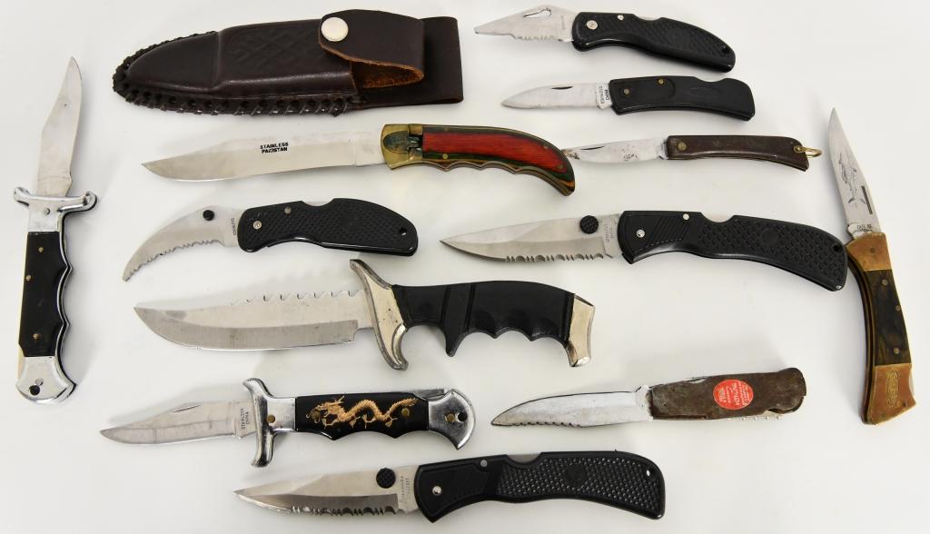 Lot of Misc Folding knives, various styles