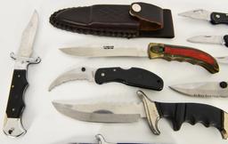 Lot of Misc Folding knives, various styles