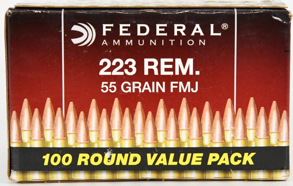 100 Rounds Federal Ammunition 223 Rem